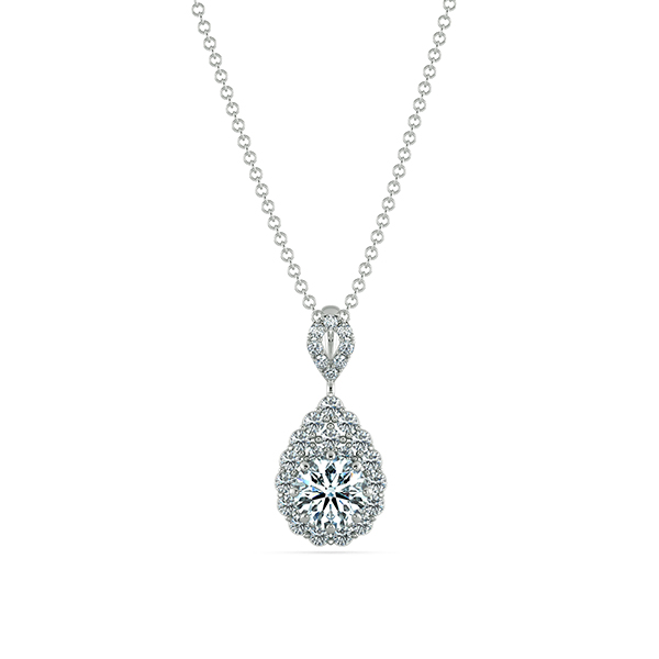 Mặt dây Pear-shape Halo MDA2110